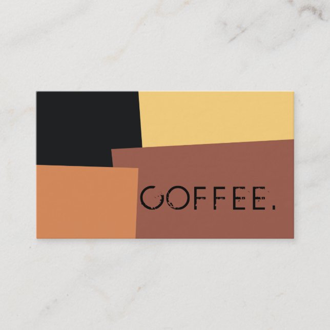 Carte De Fidélité Loyauté Punch café moderne Retro couleur #6 (Devant)