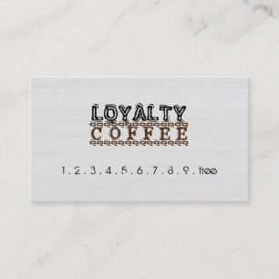 Carte De Fidélité Loyauté Punch café moderne White Wood Grain #10