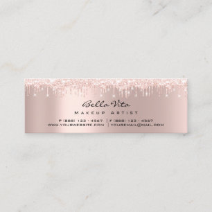 Carte De Fidélité Lux rose de coeur de beauté de maquillage de
