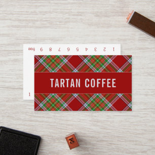 Carte de fidélité MacBain Tartan Punchcard
