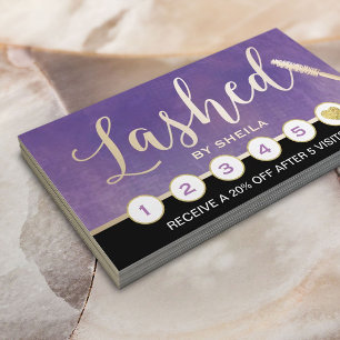 Carte De Fidélité Maquillage à la purée Artiste élégant Purple Loyal