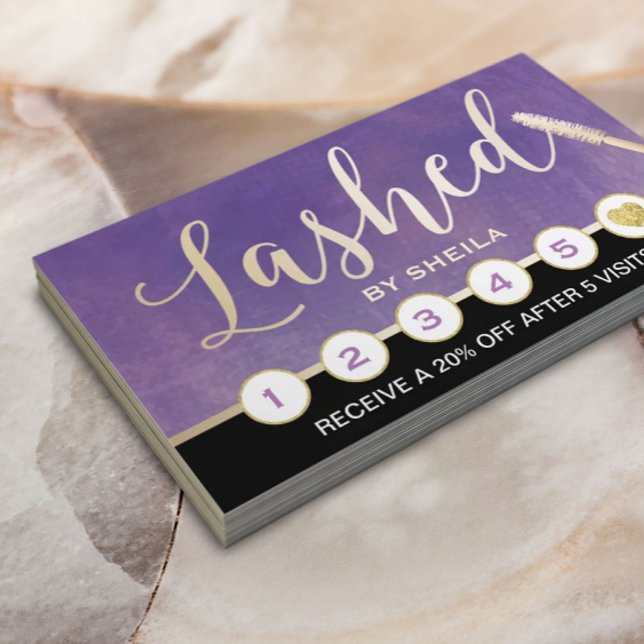 Carte De Fidélité Maquillage à la purée Artiste élégant Purple Loyal (Créateur téléchargé)