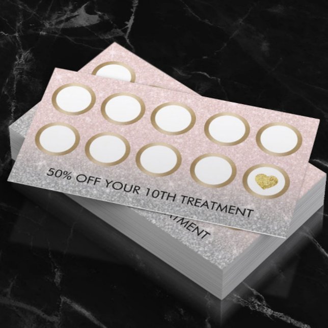 Carte De Fidélité Maquillage Artiste Salon des cheveux Blush Pink Lo (Créateur téléchargé)