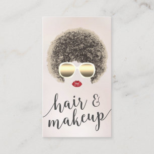 Carte De Fidélité Maquillage des cheveux naturels moderne Salon de b