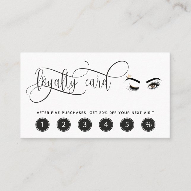 Carte de fidélité maquillage wink eye lashes exten (Devant)