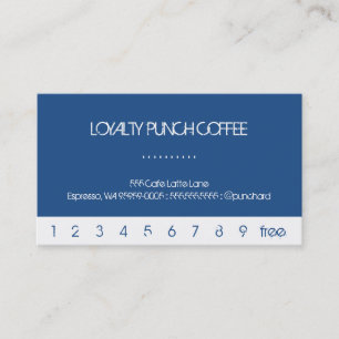 Carte De Fidélité Marque de Récompense de Café Minimaliste Moderne