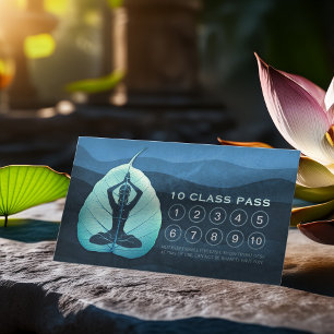 Carte De Fidélité Méditation de l'enseignant YOGA Pose Bodhi Leaf Cl
