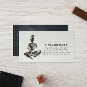 Carte De Fidélité Méditation de l'instructeur de yoga Brushstrokies