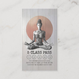 Carte De Fidélité Méditation Yoga Instructeur Reiki Master Class Pas