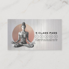 Carte De Fidélité Méditation Yoga Instructeur Reiki Master Class Pas