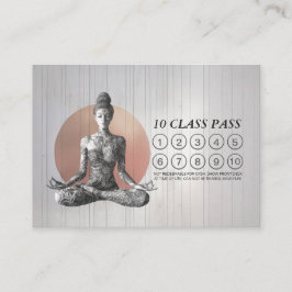 Carte De Fidélité Méditation Yoga Instructeur Reiki Master Class Pas