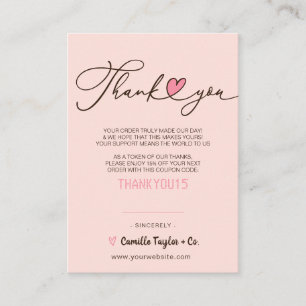 Carte De Fidélité Merci d'entreprise et code remise Loyal moderne