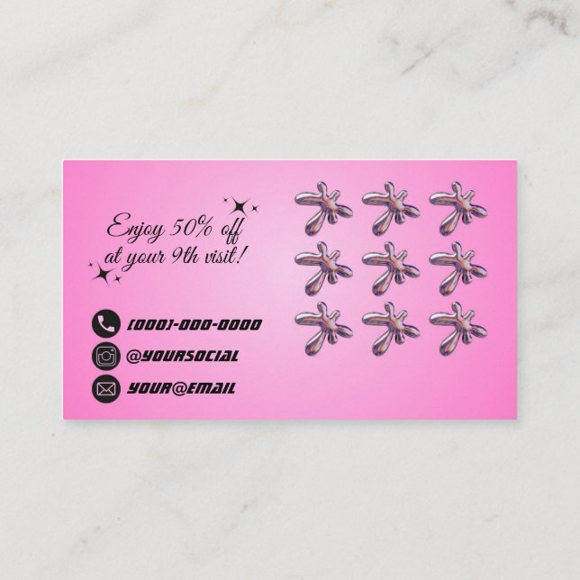 Carte de fidélité métallique (Dos)