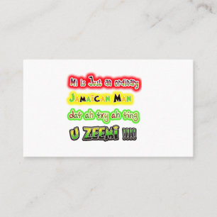 Carte De Fidélité Mi Juste un Jamaïcain ordinaire dat ah essayez de