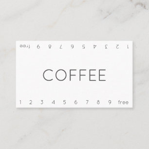 Carte De Fidélité Mince Double Nombre Loyauté Café Punch Card