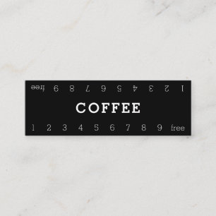 Carte De Fidélité Mini Simple Double Numéro Café Punch Card