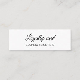 Carte de fidélité minimaliste en noir et blanc