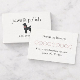 Carte De Fidélité Modern Neutral Dog Groomer Loyalty Card | Editable