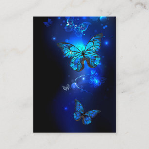 Carte De Fidélité Morpho Butterfly in the Dark Background
