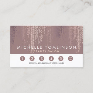 Carte de fidélité Motif Luxe Rose Gold Confetti Ra