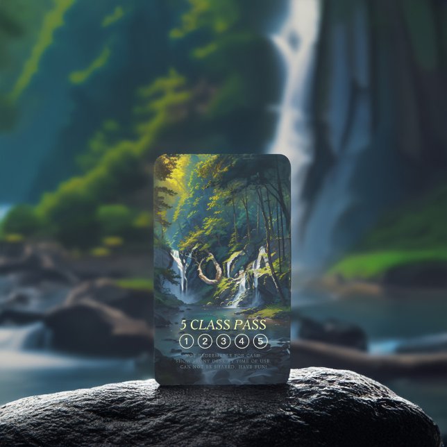 Carte De Fidélité Nature YOGA Texte caché Reiki Master 5 Classe Pass (Créateur téléchargé)