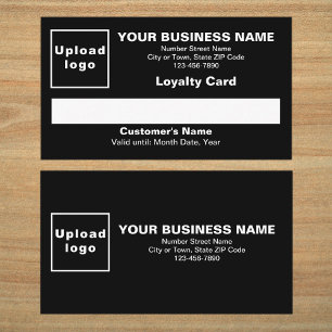 Carte de fidélité noire pour entreprise