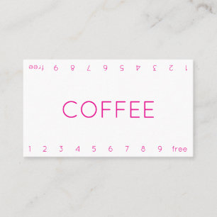Carte de Fidélité Numéro Double Mince pour Café