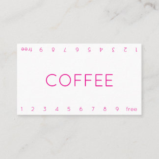 Carte de Fidélité Numéro Double Mince pour Café