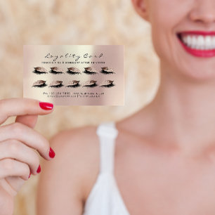 Carte De Fidélité Or rose d'extension de mèches de maquillage de la
