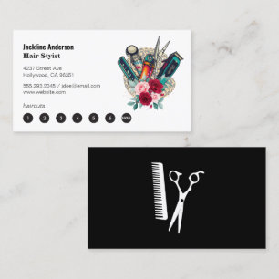 Carte De Fidélité Outils de coupe de cheveux Salon