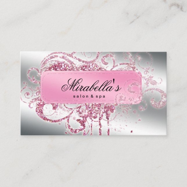 Carte De Fidélité Parties scintillant Nail Salon Nomination Loyauté  (Devant)