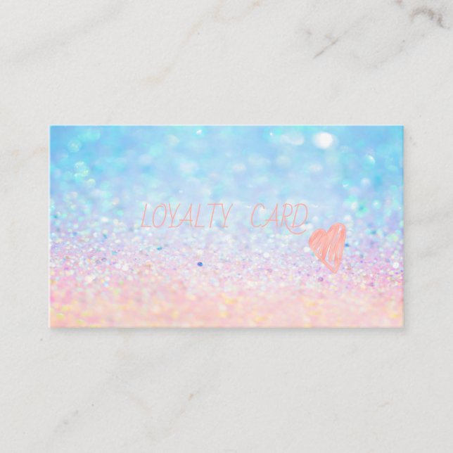 Carte De Fidélité Parties scintillant professionnelle moderne élégan (Devant)