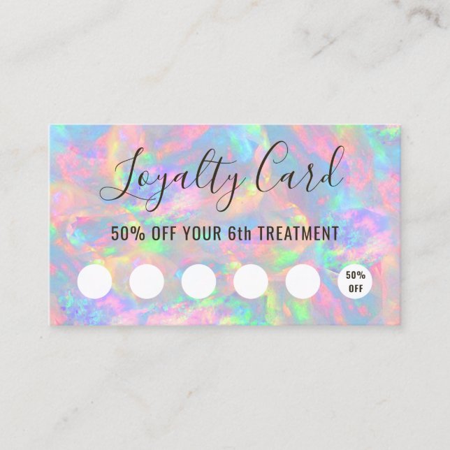 carte de fidélité pastel opal texture (Devant)