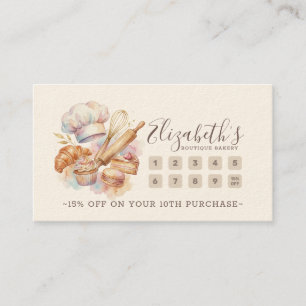 Carte De Fidélité Pâtissier Boulangerie Traiteur Cuisine Loyauté Pun