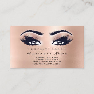 Carte De Fidélité Pêche de maquillage d'or de mèche de salon de