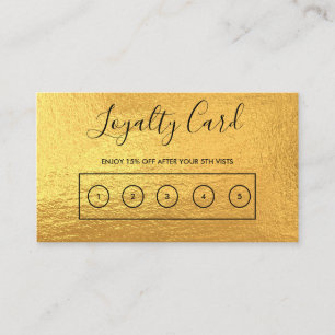 Carte de fidélité personnalisée Gold