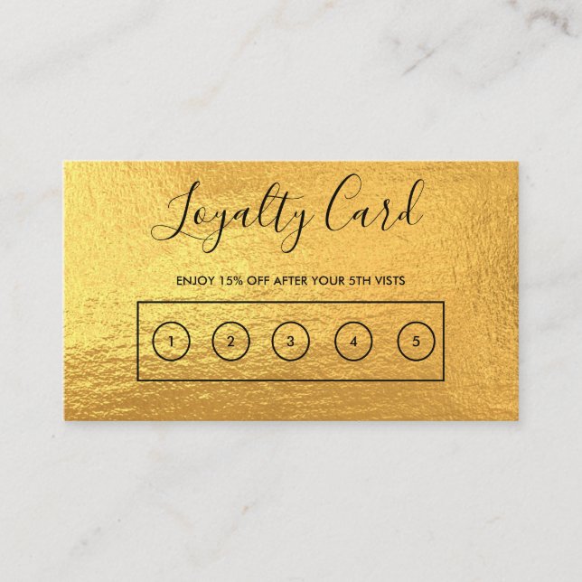 Carte de fidélité personnalisée Gold (Devant)