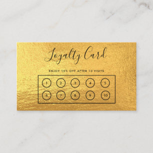Carte de fidélité personnalisée Gold