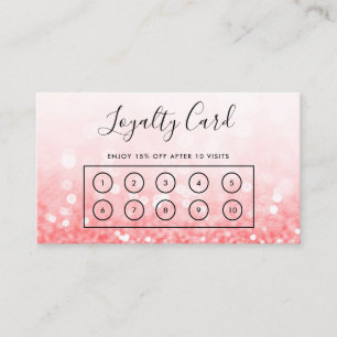 Carte de fidélité personnalisée Parties scintillan