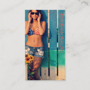 Carte De Fidélité Photo Bikini Barista Drive-Thru USA Personnaliser