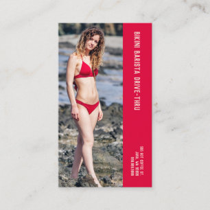 Carte De Fidélité Photo Tidepool Bikini Barista Double Number Coffee