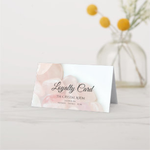 Carte De Fidélité Pierres en quartz rose Salon Spa plié