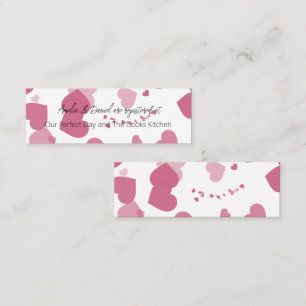 Carte De Fidélité Pink Love coeur Registre de la nuptiale Insertion