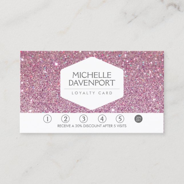 Carte de fidélité PINK PARTIES SCINTILLANT Salon (Devant)