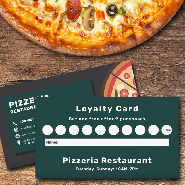Carte de fidélité Pizzeria Restaurant (Pizzeria Restaurant Loyalty Card)