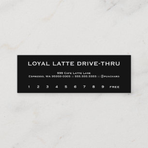 Carte De Fidélité Plate-forme Loyauté Latte Drive-Thru