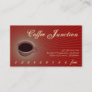 Carte De Fidélité Poinçon de boissons d'éclat de café/carte de