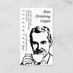 Carte De Fidélité Potable tasse de thé café de matin de schéma