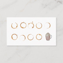 Carte de fidélité pour le café Carte de visite