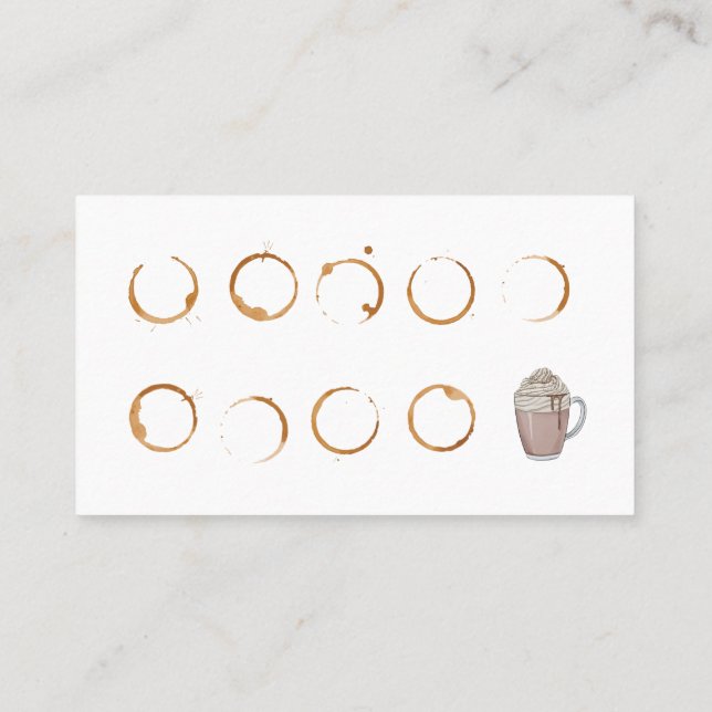 Carte de fidélité pour le café Carte de visite (Dos)